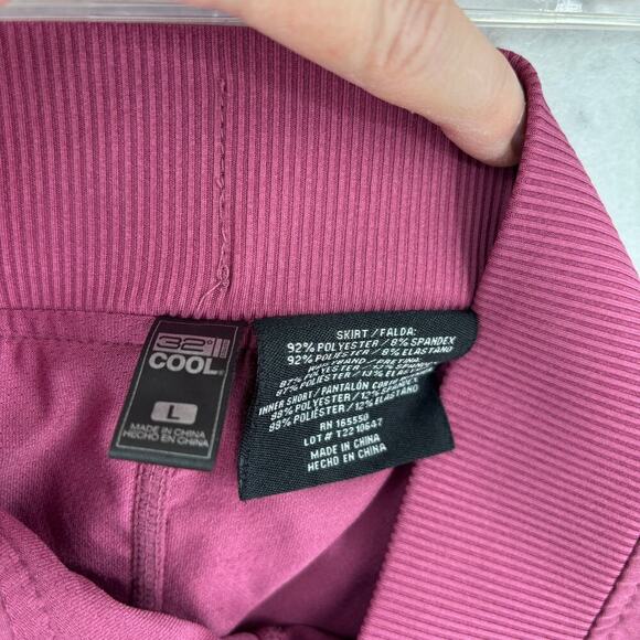 32 Degrees Cool Skort Women's Size L Rose Pink Pockets Built In Shorts Stretch - Picture 3 of 9